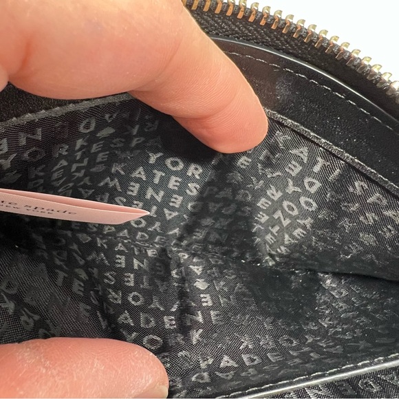 Kate Spade Neda Penn Place Embossed Black Leather Zip Around Wallet - Picture 6 of 10